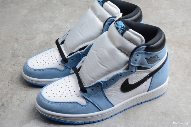 555088-134 Black University High 1 White Jordan Blue AIR Retro 0909